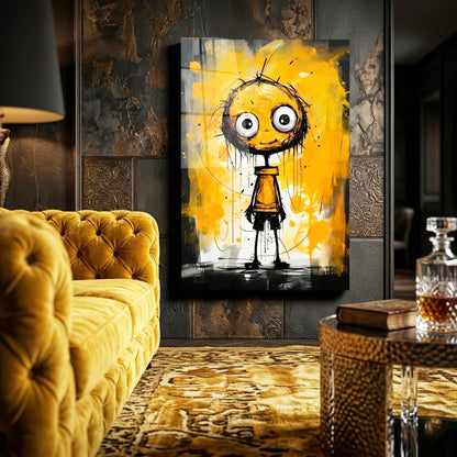 Still Happy to See You Glass Wall Art
