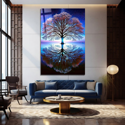Cosmic Balance Tree Glass Art