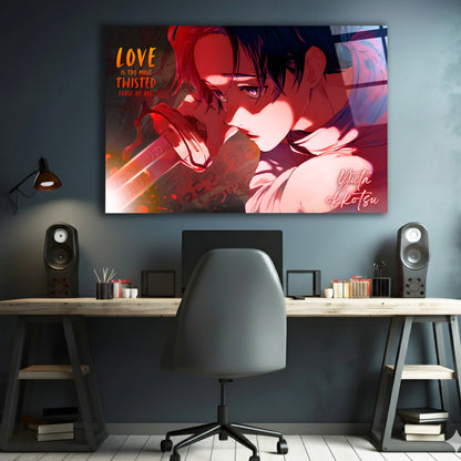 Yuta Okkotsu Twisted Love Curse Glass Wall Art