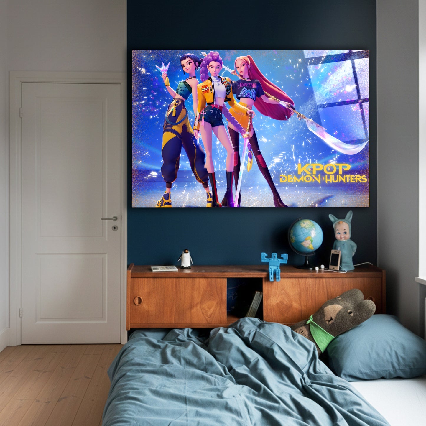 K-Pop Demon Hunters Trinity Glass Art