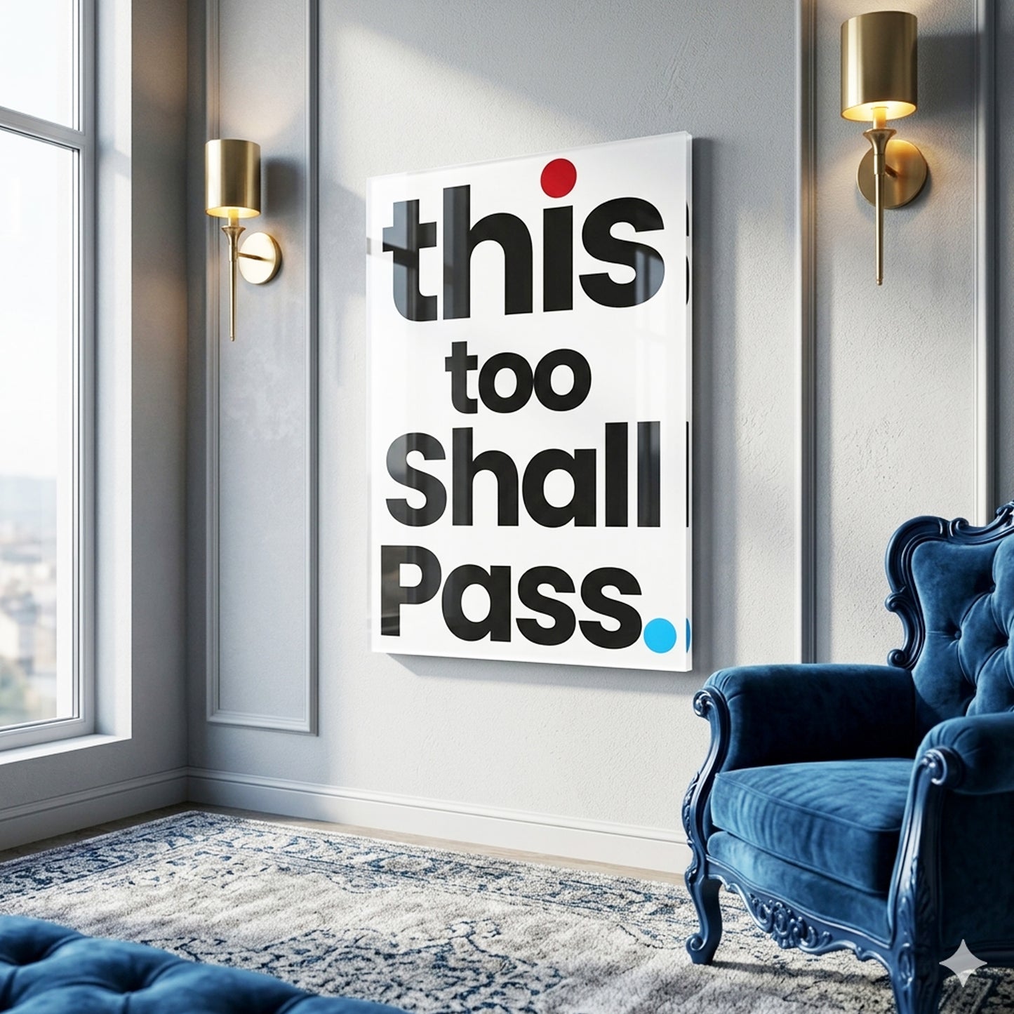 This Too Shall Pass Glass Wall Art