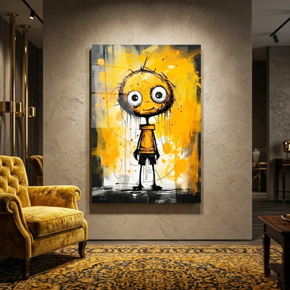 Still Happy to See You Glass Wall Art