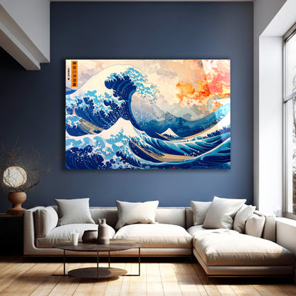 The Great Wave of Kanagawa Glass Art