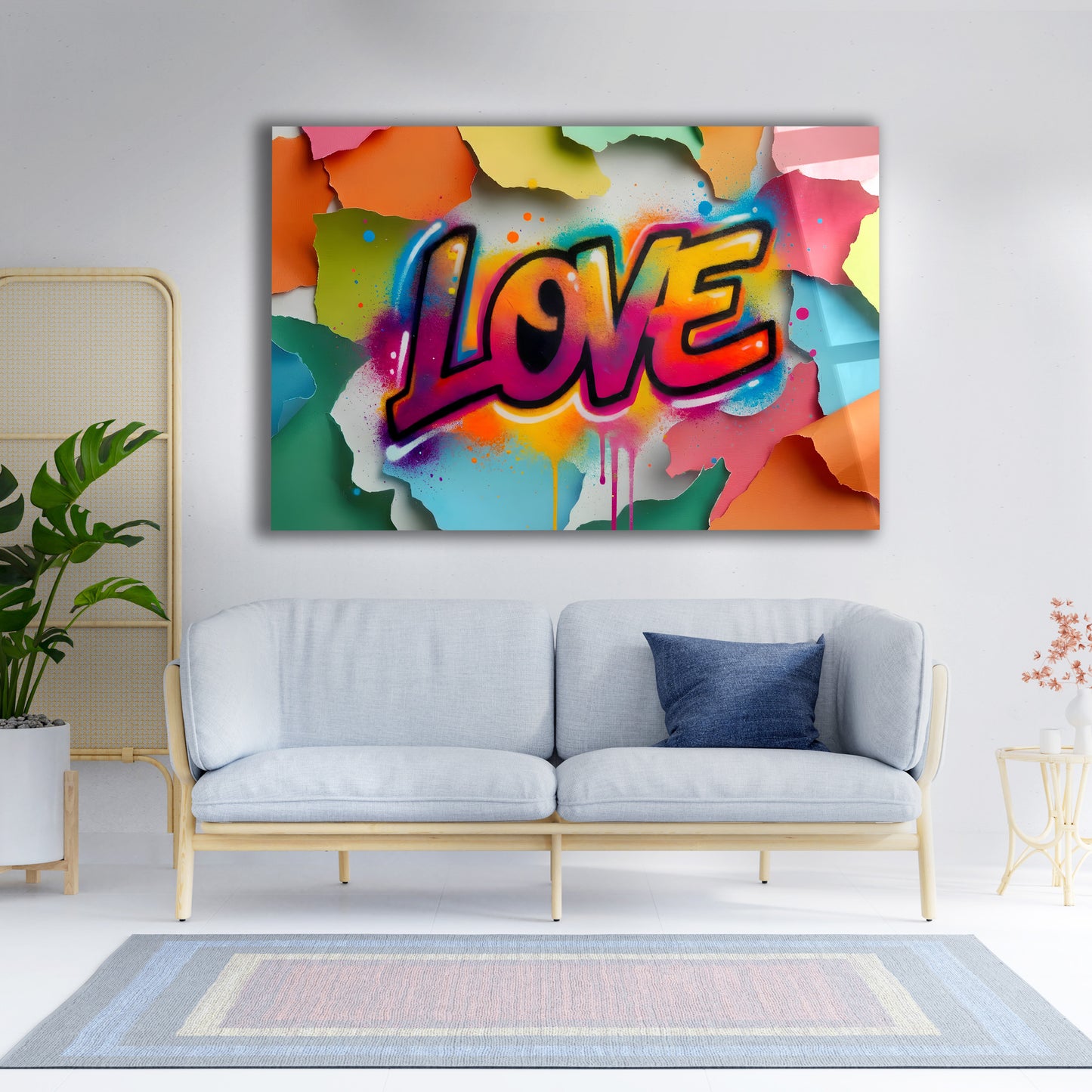 Love Burst – Colorful Graffiti Glass Art