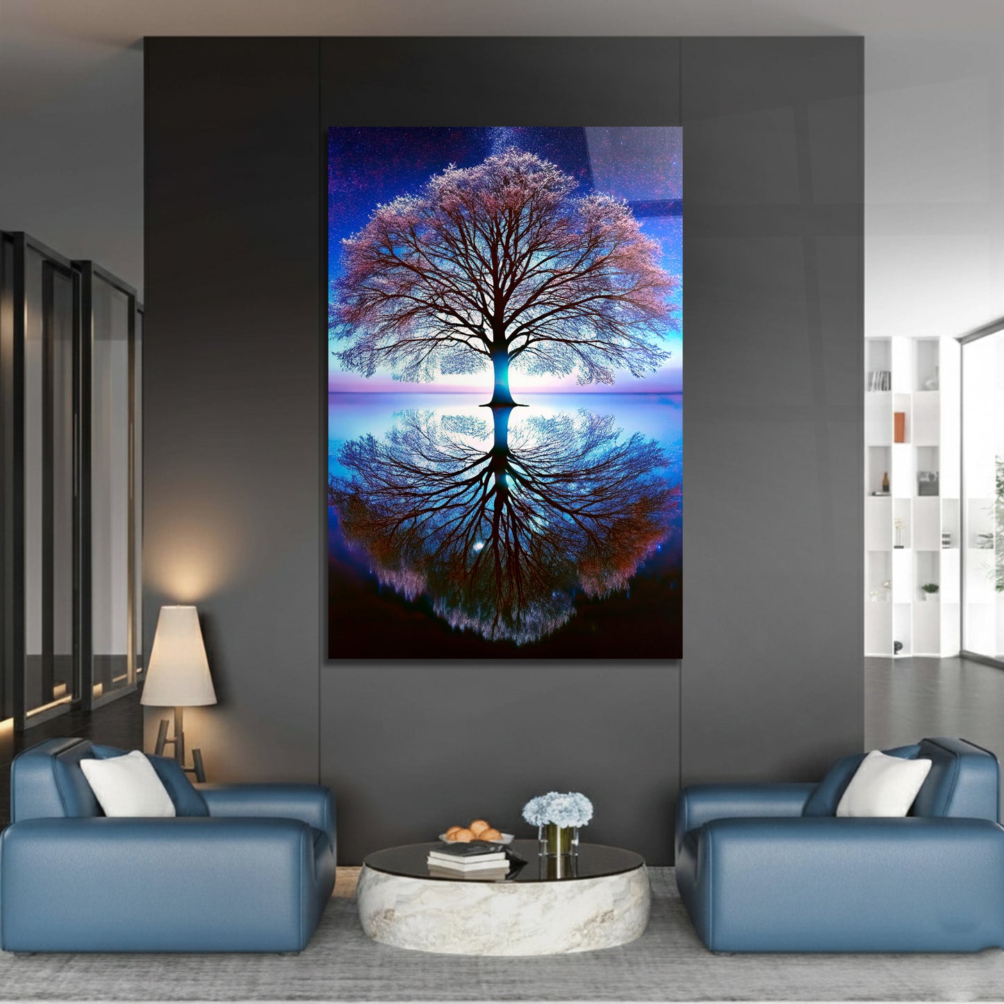 Cosmic Balance Tree Glass Art