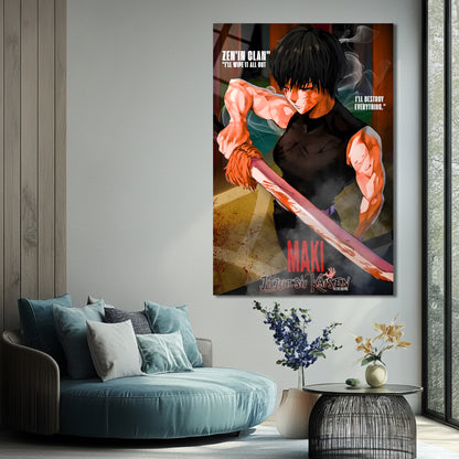 Maki Zenin Glass Wall Art