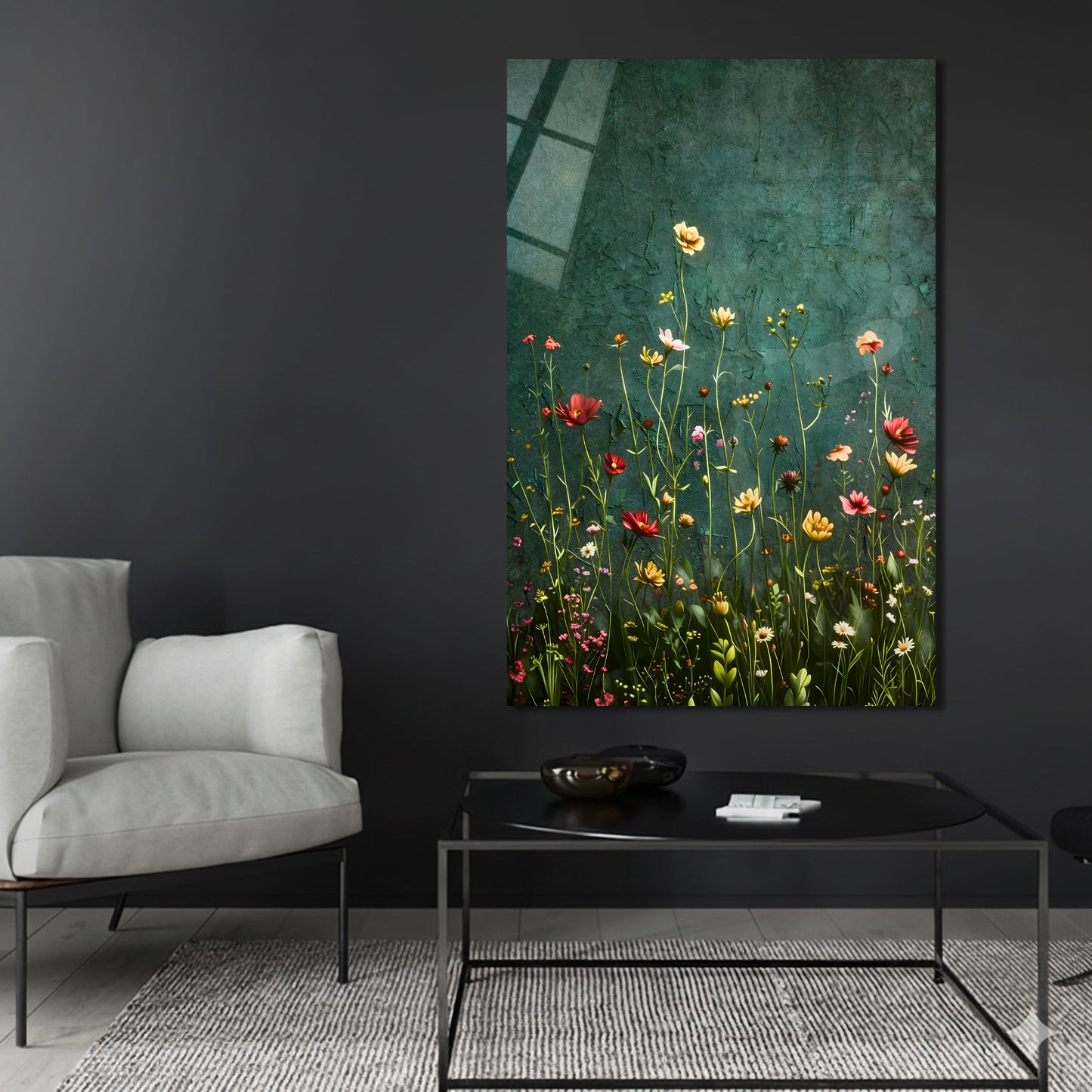 Wildflower Meadow Glass Wall Art