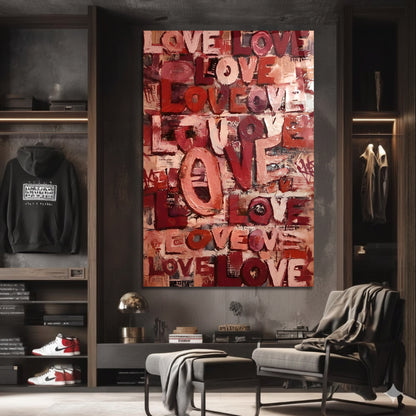 Layers of Love – Textured Abstract Glass Art