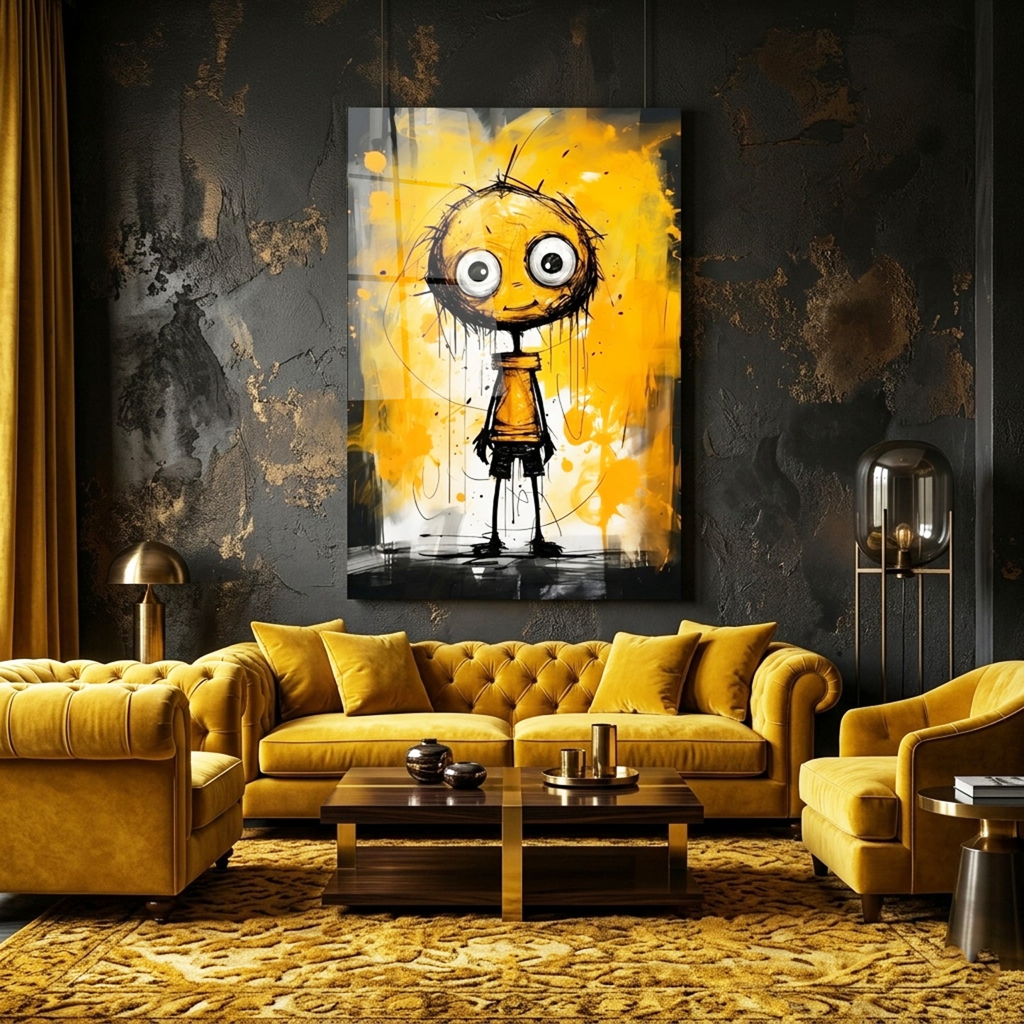Still Happy to See You Glass Wall Art