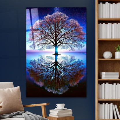 Cosmic Balance Tree Glass Art