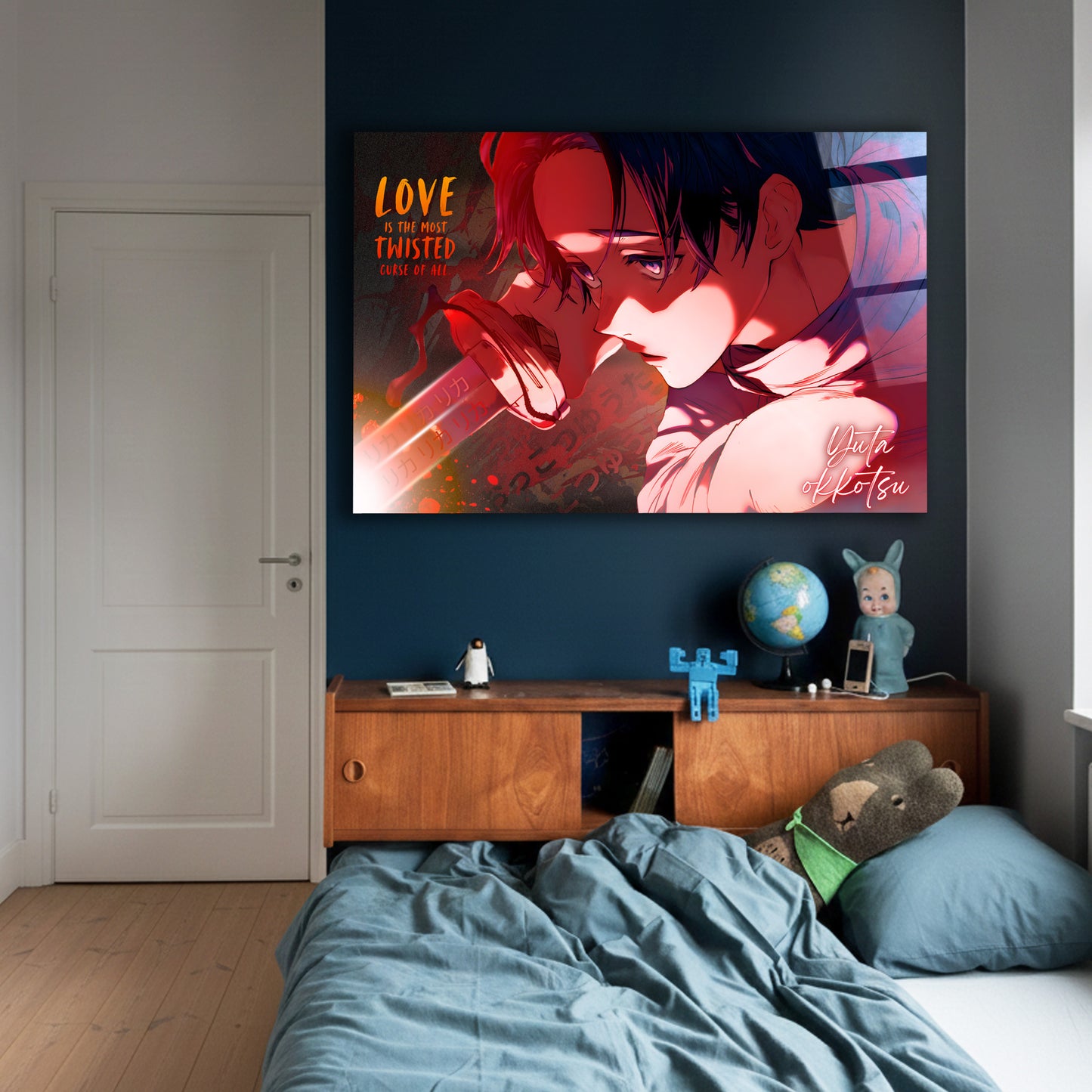 Yuta Okkotsu Twisted Love Curse Glass Wall Art