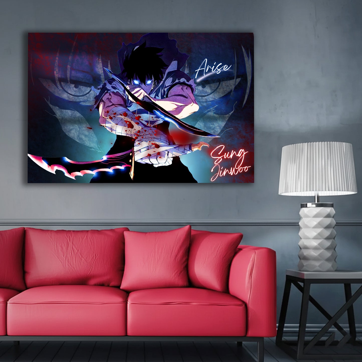 Sung Jinwoo Shadow Monarch Arise Glass Art