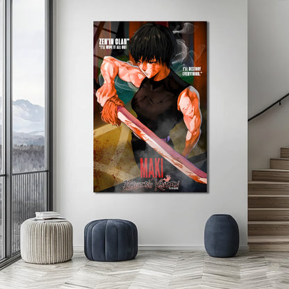 Maki Zenin Glass Wall Art