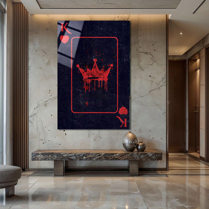 Kings Of Heart Glass Wall Art