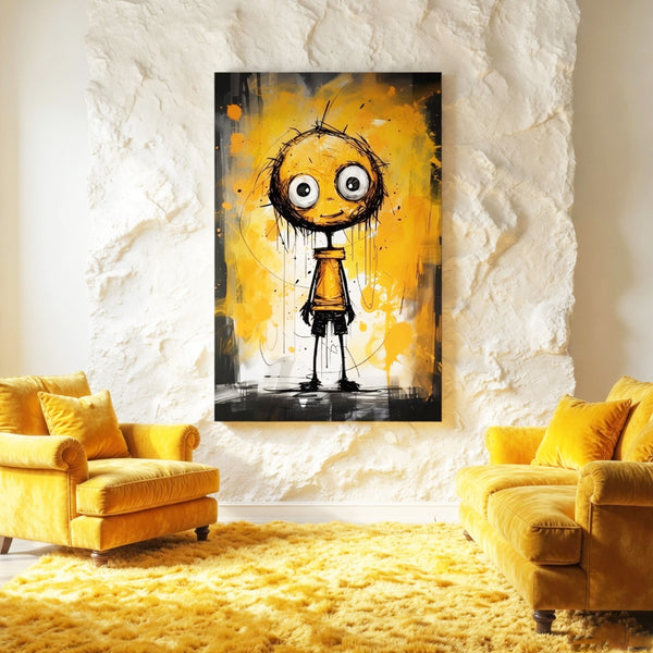 Still Happy to See You Glass Wall Art