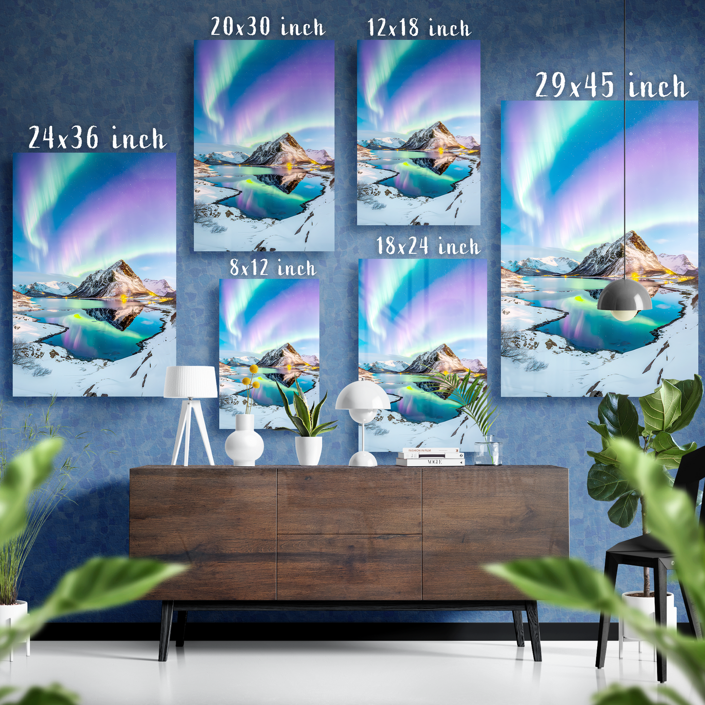 Heaven’s Veil – Lights of the North Glass Wall Art