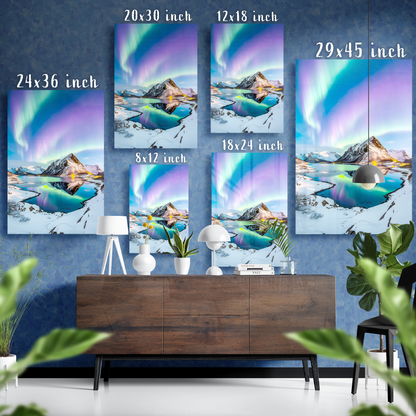 Heaven’s Veil – Lights of the North Glass Wall Art