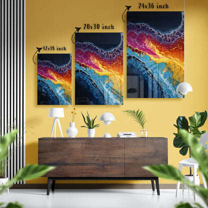Inferno Tide Fluid Glass Poster