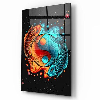 Yin & Yang Harmony Glass Print