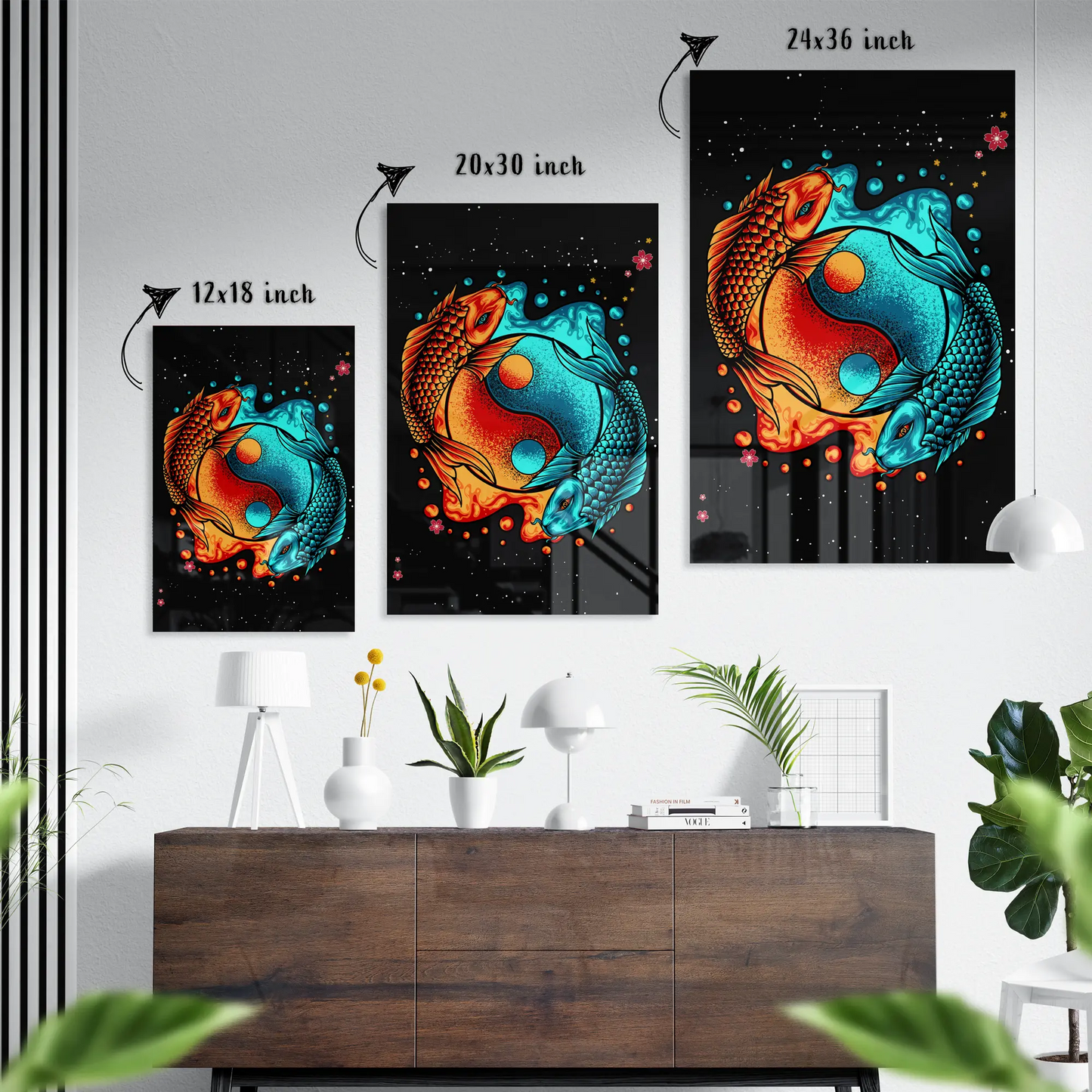 Yin & Yang Harmony Glass Print