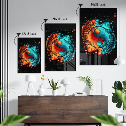 Yin & Yang Harmony Glass Print